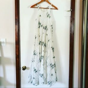 Nostalgia White Ankle Length Lace Dress